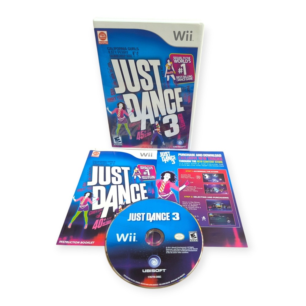 Just Dance 3 Nintendo Wii Game Complete‎ with Manual Ubisoft 2011 45+ Tracks